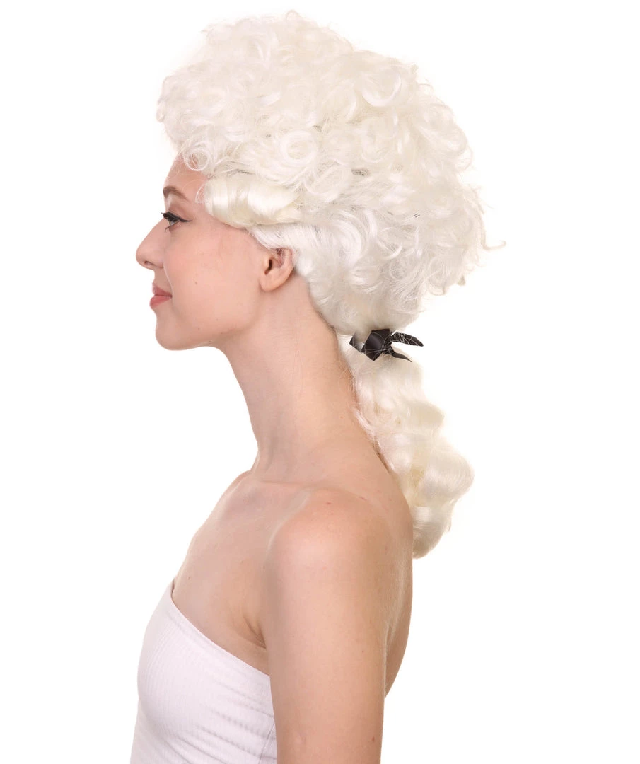 HPO Womens 18th Century Colonial Lady Wig | Lt. Blonde Historical Wig | Premium Breathable Capless Cap Women's 3 HPO Womens 18th Century Colonial Lady Wig | Lt. Blonde Historical Wig | Premium Breathable Capless Cap Women's