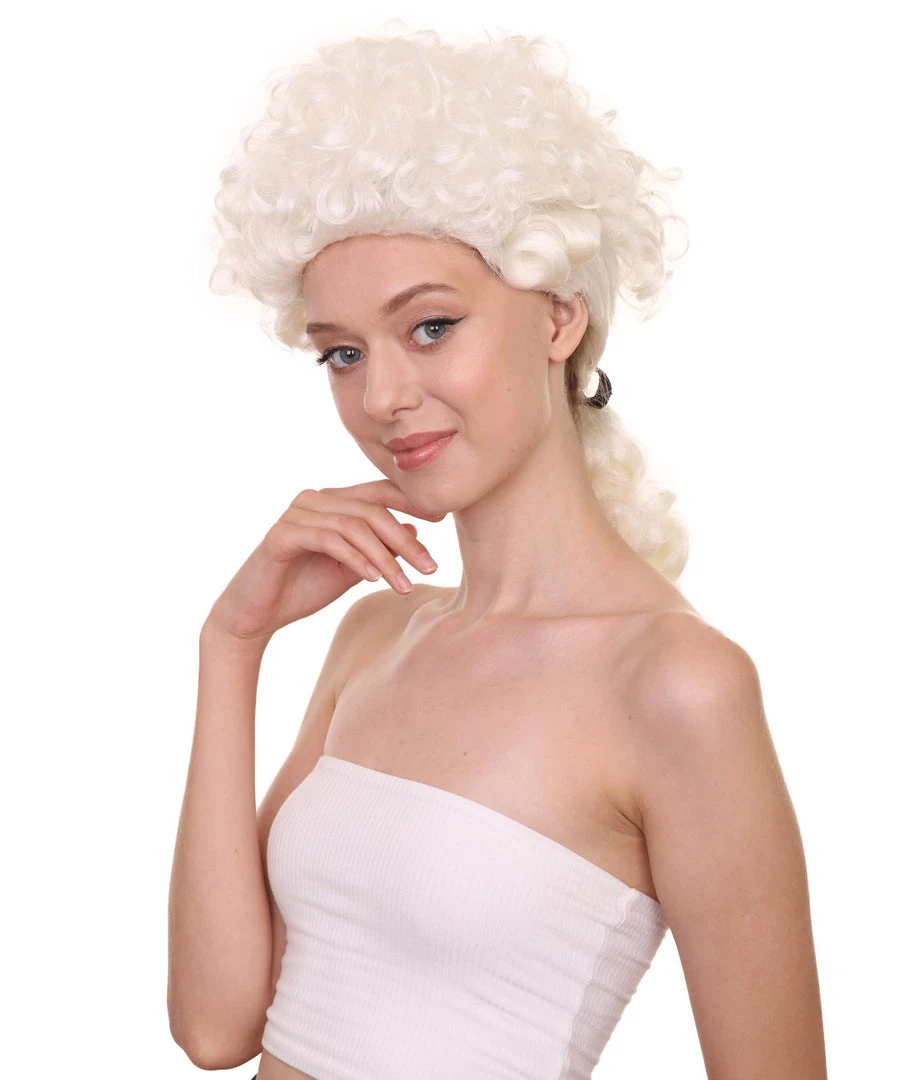HPO Womens 18th Century Colonial Lady Wig | Lt. Blonde Historical Wig | Premium Breathable Capless Cap Women's 2 HPO Womens 18th Century Colonial Lady Wig | Lt. Blonde Historical Wig | Premium Breathable Capless Cap Women's