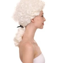 HPO Womens 18th Century Colonial Lady Wig | Lt. Blonde Historical Wig | Premium Breathable Capless Cap Women's 13 HPO Womens 18th Century Colonial Lady Wig | Lt. Blonde Historical Wig | Premium Breathable Capless Cap Women's