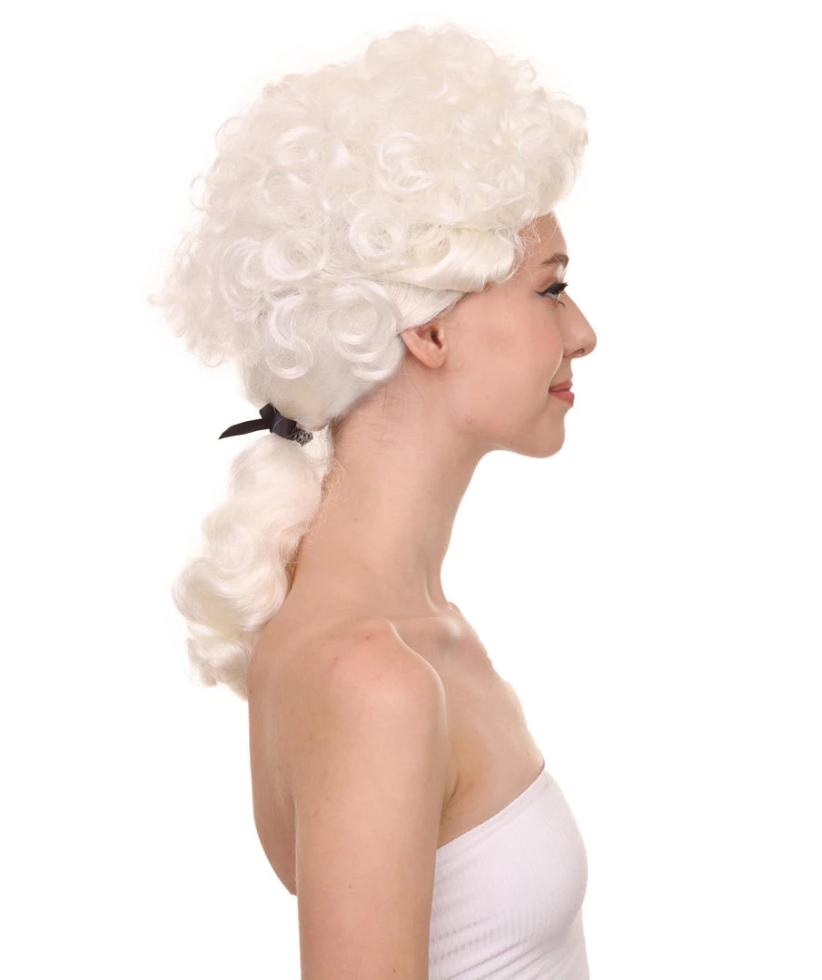 HPO Womens 18th Century Colonial Lady Wig | Lt. Blonde Historical Wig | Premium Breathable Capless Cap Women's 5 HPO Womens 18th Century Colonial Lady Wig | Lt. Blonde Historical Wig | Premium Breathable Capless Cap Women's