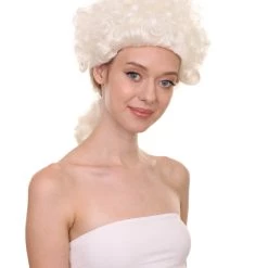 HPO Womens 18th Century Colonial Lady Wig | Lt. Blonde Historical Wig | Premium Breathable Capless Cap Women's 14 HPO Womens 18th Century Colonial Lady Wig | Lt. Blonde Historical Wig | Premium Breathable Capless Cap Women's