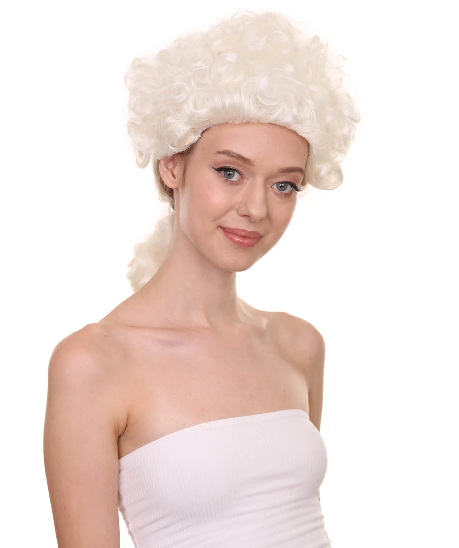 HPO Womens 18th Century Colonial Lady Wig | Lt. Blonde Historical Wig | Premium Breathable Capless Cap Women's 6 HPO Womens 18th Century Colonial Lady Wig | Lt. Blonde Historical Wig | Premium Breathable Capless Cap Women's