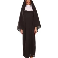 HPO Adult Women's Traditional Nun Religious Costume | Black Cosplay Costume