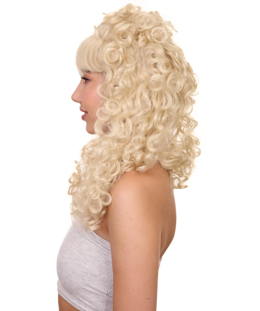 HPO Womens Colonial Lady Curly Wig | Blonde Historical Wigs | Premium Breathable Capless Cap 3 HPO Womens Colonial Lady Curly Wig | Blonde Historical Wigs | Premium Breathable Capless Cap
