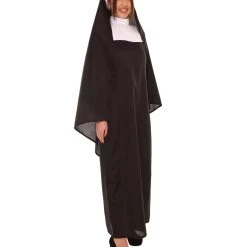 HPO Adult Women's Traditional Nun Religious Costume | Black Cosplay Costume 14 HPO Adult Women's Traditional Nun Religious Costume | Black Cosplay Costume