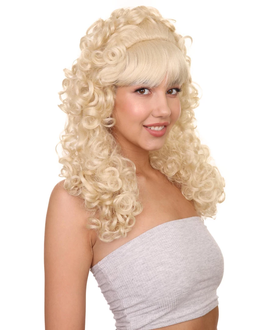 HPO Womens Colonial Lady Curly Wig | Blonde Historical Wigs | Premium Breathable Capless Cap 6 HPO Womens Colonial Lady Curly Wig | Blonde Historical Wigs | Premium Breathable Capless Cap