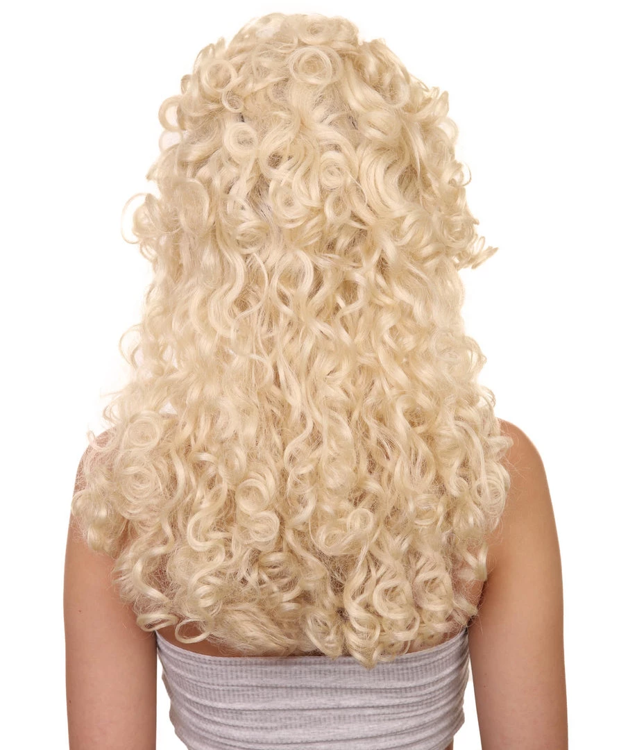 HPO Womens Colonial Lady Curly Wig | Blonde Historical Wigs | Premium Breathable Capless Cap 4 HPO Womens Colonial Lady Curly Wig | Blonde Historical Wigs | Premium Breathable Capless Cap