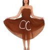 HPO Adult Women's Poop Emoji Dress Funny Costume | Brown Halloween Costume