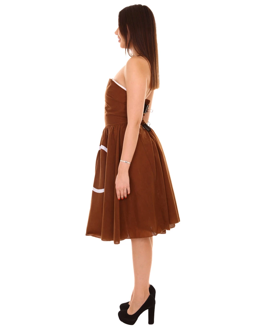 HPO Adult Women's Poop Emoji Dress Funny Costume | Brown Halloween Costume 4 HPO Adult Women's Poop Emoji Dress Funny Costume | Brown Halloween Costume
