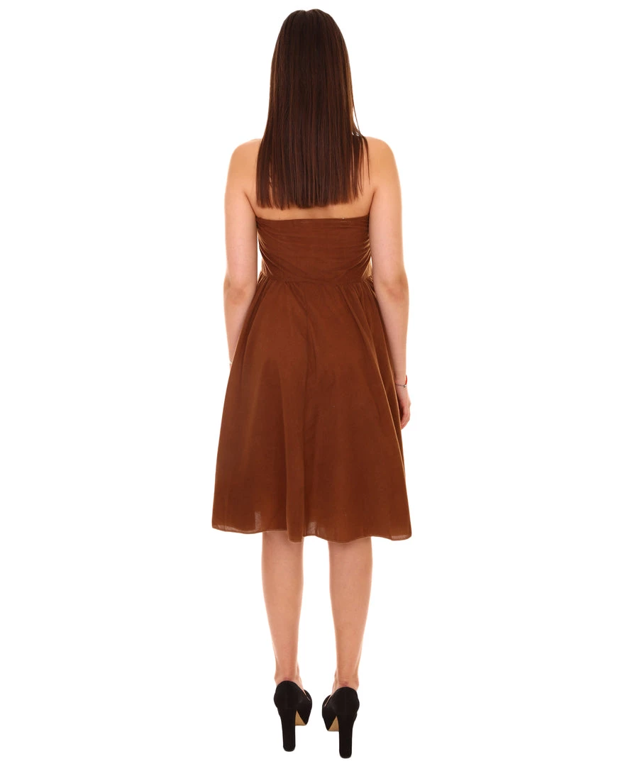 HPO Adult Women's Poop Emoji Dress Funny Costume | Brown Halloween Costume 5 HPO Adult Women's Poop Emoji Dress Funny Costume | Brown Halloween Costume