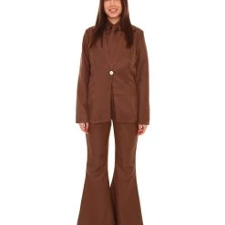 HPO Adult Women's Deluxe Party Suit Costume | Dark Brown Cosplay Costume