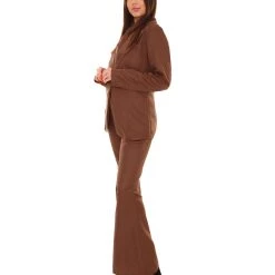 HPO Adult Women's Deluxe Party Suit Costume | Dark Brown Cosplay Costume