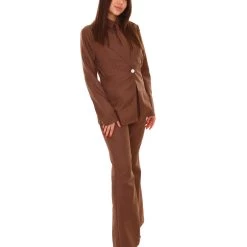 HPO Adult Women's Deluxe Party Suit Costume | Dark Brown Cosplay Costume