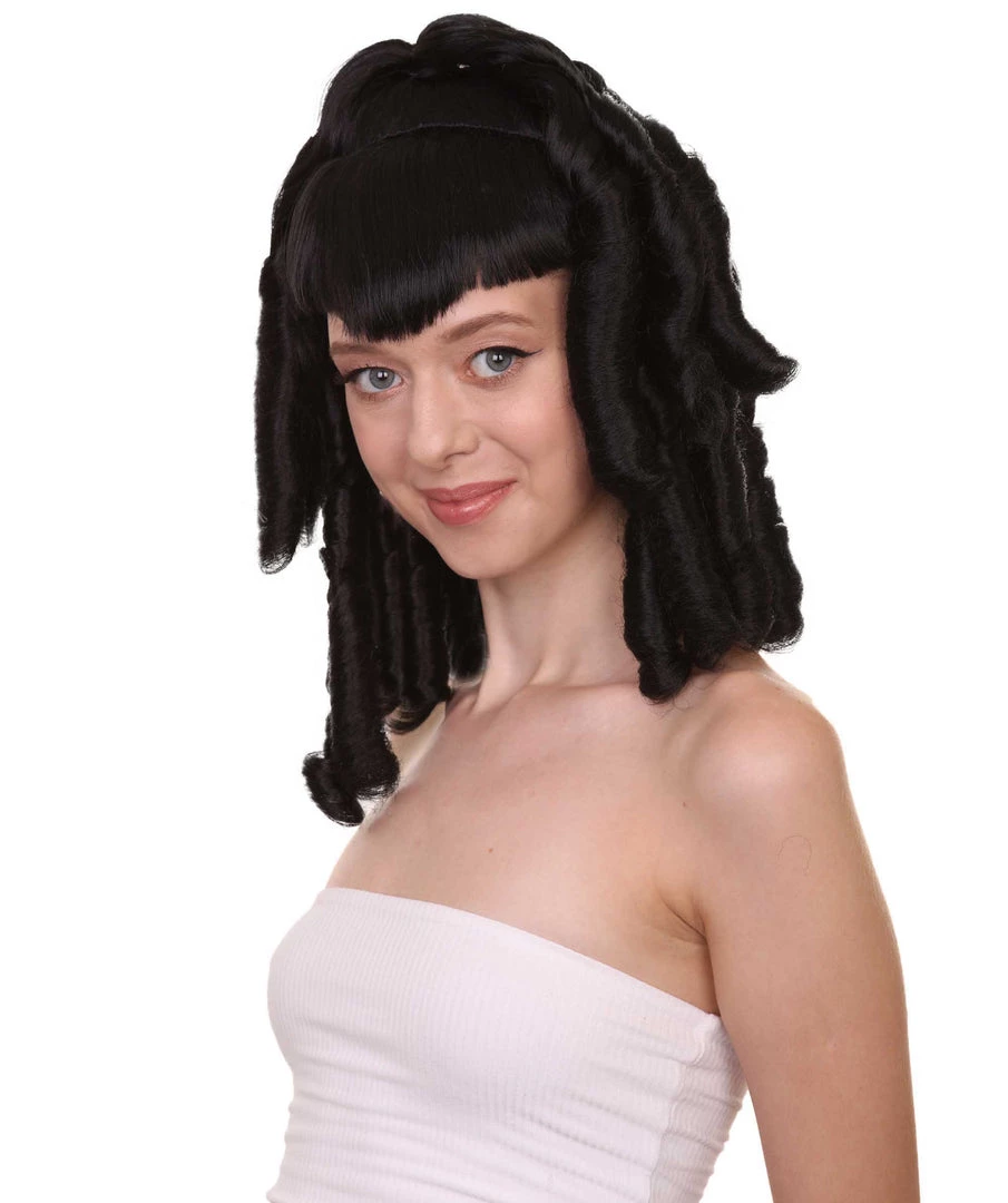 HPO Women's Curly Gothic Vampire Womens Wig | Vampiress Character Cosplay Halloween Wig | Premium Breathable Capless Cap 2 HPO Women's Curly Gothic Vampire Womens Wig | Vampiress Character Cosplay Halloween Wig | Premium Breathable Capless Cap