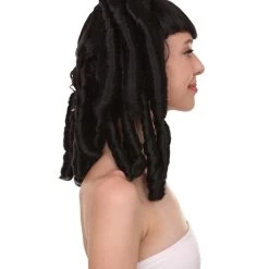 HPO Women's Curly Gothic Vampire Womens Wig | Vampiress Character Cosplay Halloween Wig | Premium Breathable Capless Cap 13 HPO Women's Curly Gothic Vampire Womens Wig | Vampiress Character Cosplay Halloween Wig | Premium Breathable Capless Cap