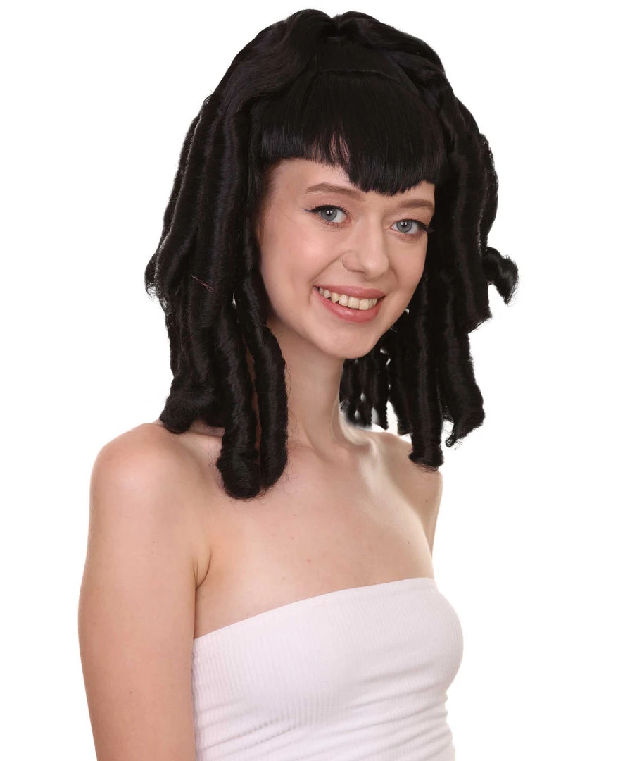 HPO Women's Curly Gothic Vampire Womens Wig | Vampiress Character Cosplay Halloween Wig | Premium Breathable Capless Cap 6 HPO Women's Curly Gothic Vampire Womens Wig | Vampiress Character Cosplay Halloween Wig | Premium Breathable Capless Cap