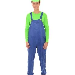 HPO Adult Men's Plumber Costume | Green Halloween Costume