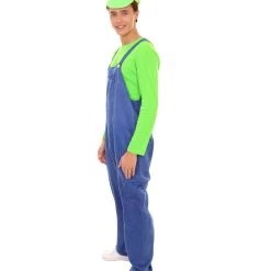 HPO Adult Men's Plumber Costume | Green Halloween Costume 10 HPO Adult Men's Plumber Costume | Green Halloween Costume