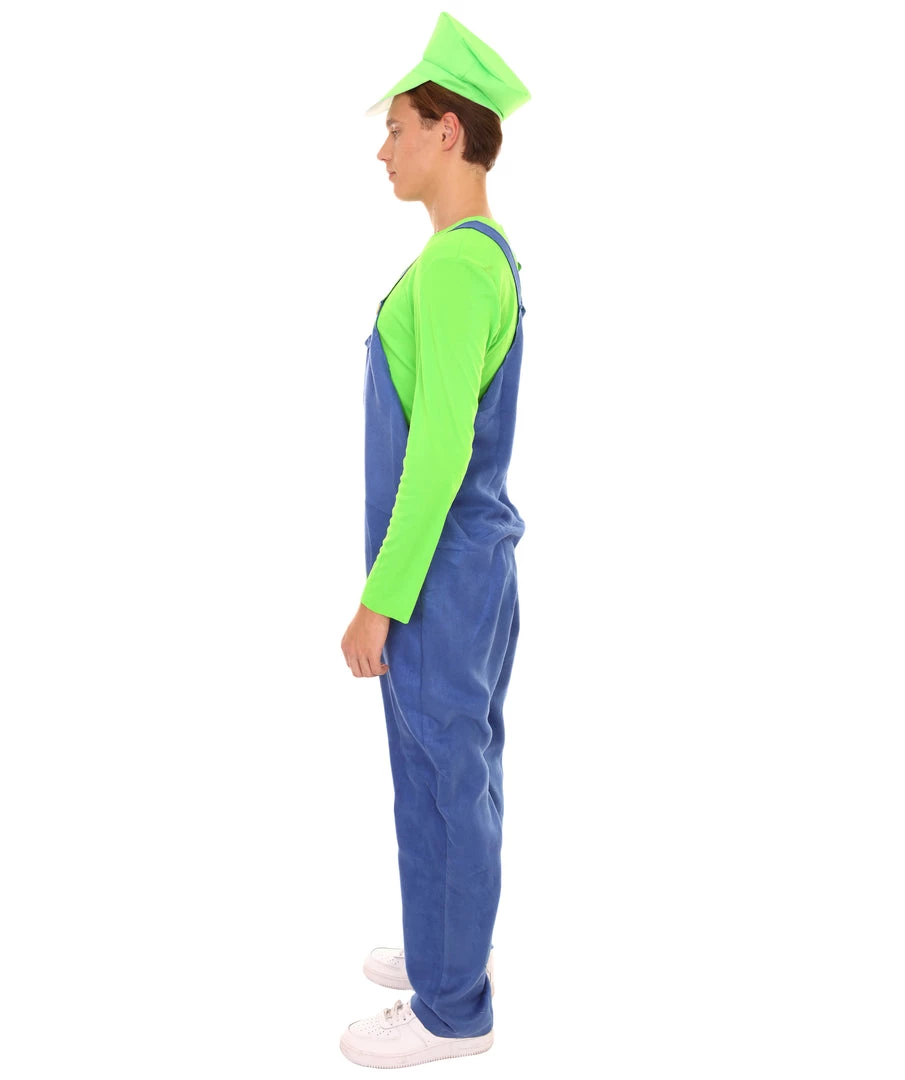 HPO Adult Men's Plumber Costume | Green Halloween Costume 4 HPO Adult Men's Plumber Costume | Green Halloween Costume