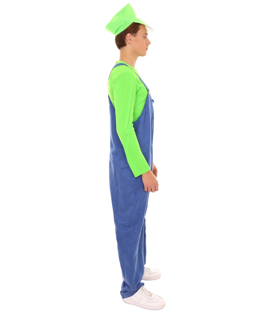 HPO Adult Men's Plumber Costume | Green Halloween Costume 6 HPO Adult Men's Plumber Costume | Green Halloween Costume