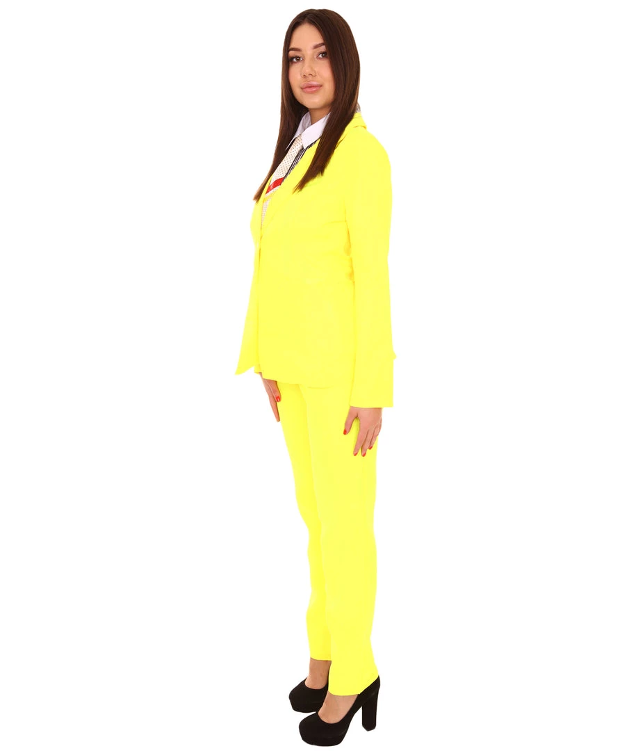 HPO Adult Women's Deluxe Party Suit Costume | Yellow Cosplay Costume 3 HPO Adult Women's Deluxe Party Suit Costume | Yellow Cosplay Costume