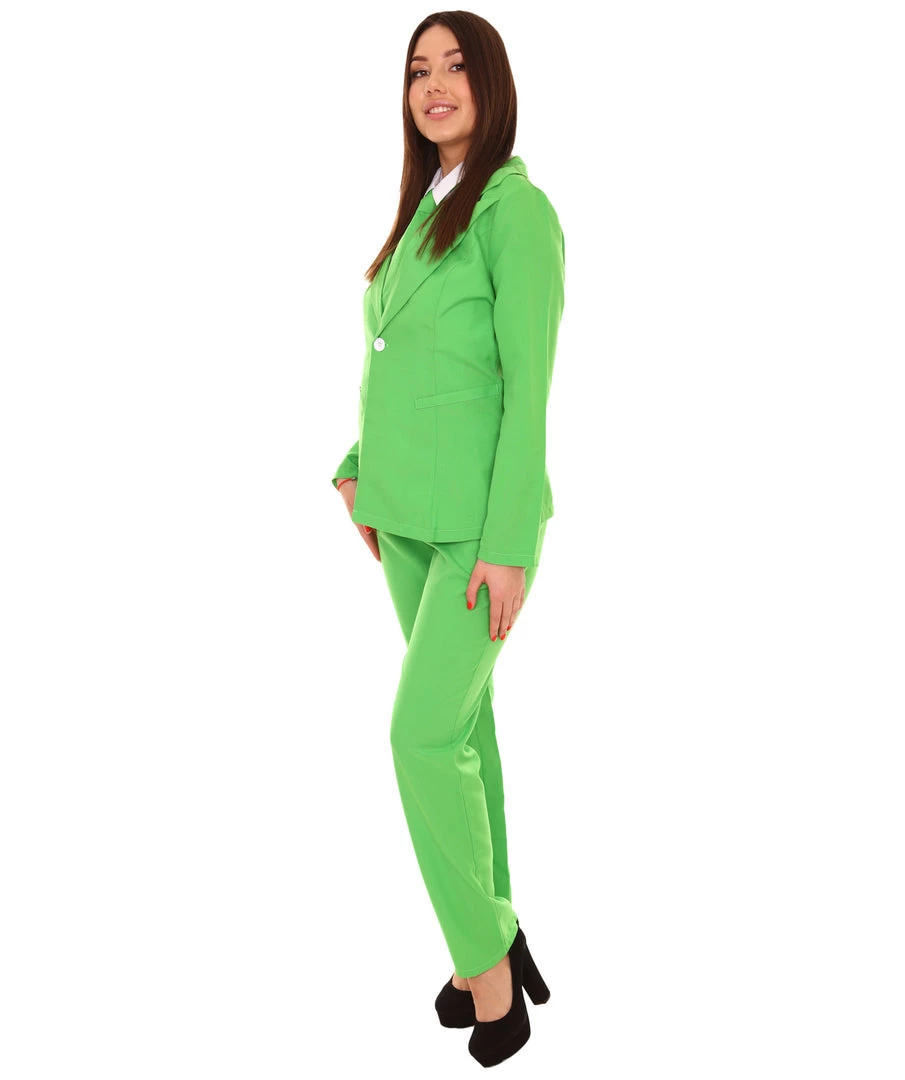 HPO Adult Women's EXCLUSIVE! Deluxe Singer Party Suit Costume | Lt. Green Cosplay Costume 3 HPO Adult Women's EXCLUSIVE! Deluxe Singer Party Suit Costume | Lt. Green Cosplay Costume