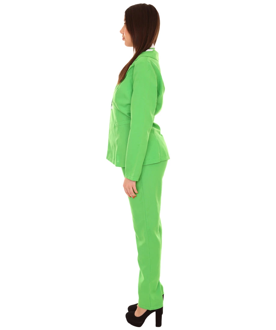 HPO Adult Women's EXCLUSIVE! Deluxe Singer Party Suit Costume | Lt. Green Cosplay Costume 4 HPO Adult Women's EXCLUSIVE! Deluxe Singer Party Suit Costume | Lt. Green Cosplay Costume