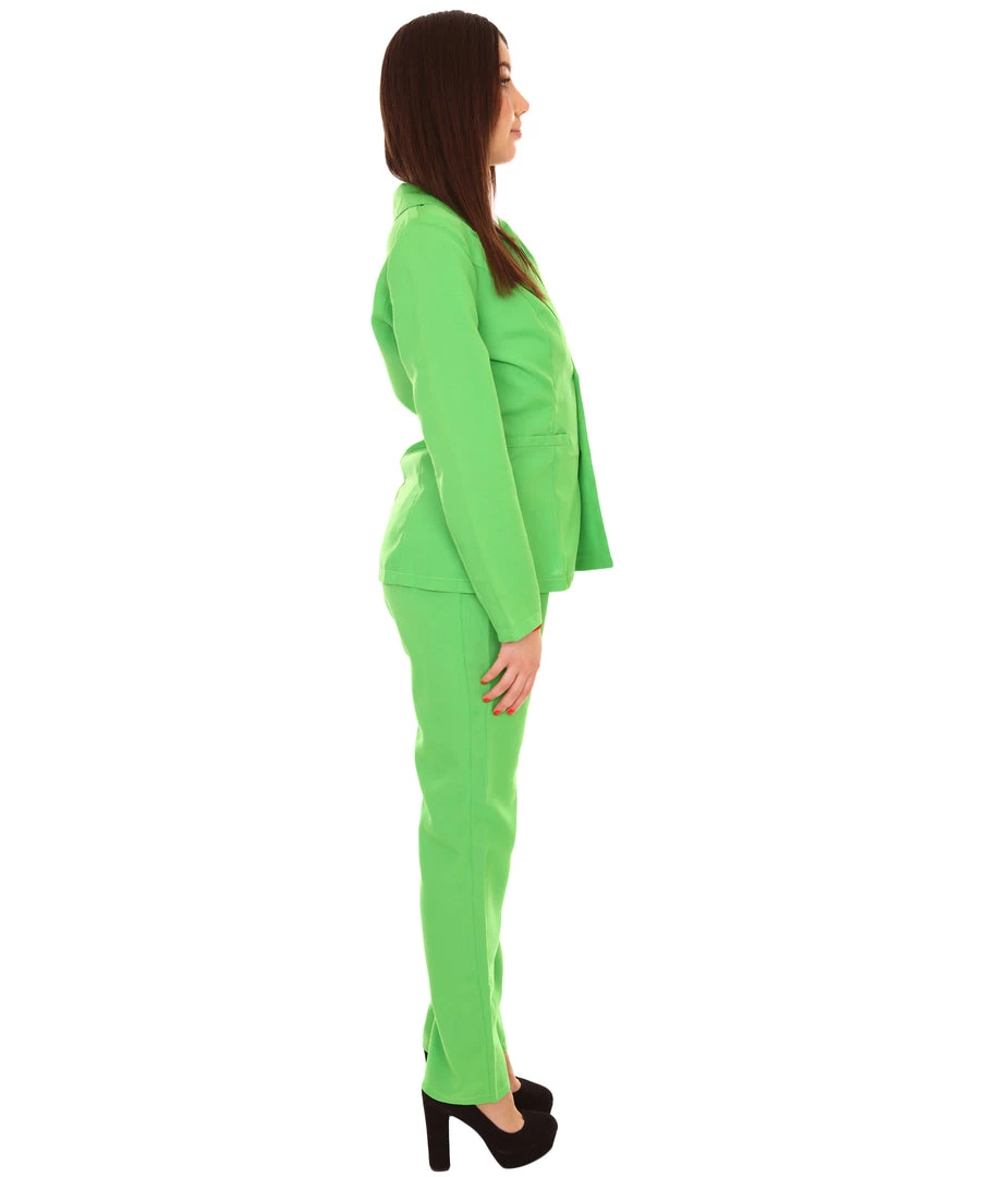 HPO Adult Women's EXCLUSIVE! Deluxe Singer Party Suit Costume | Lt. Green Cosplay Costume 6 HPO Adult Women's EXCLUSIVE! Deluxe Singer Party Suit Costume | Lt. Green Cosplay Costume
