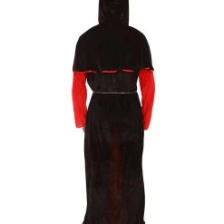 HPO Adult Men's Scary Costume | Devil Red And Black Robe Halloween Costume