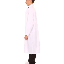 HPO Adult Men's Crazy Scientist Doctor Robe Coat Costume | White Cosplay Costume