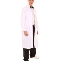 HPO Adult Men's Crazy Scientist Doctor Robe Coat Costume | White Cosplay Costume