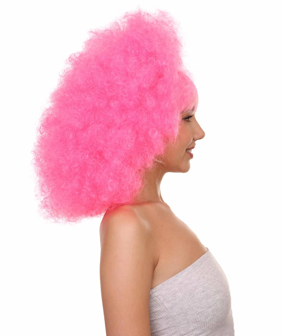 HPO Sweetie Pink Bubble Afro Clown Womens Wig | Sexy Cosplay Party Halloween Wig | Premium Breathable Capless Cap Women's 5 HPO Sweetie Pink Bubble Afro Clown Womens Wig | Sexy Cosplay Party Halloween Wig | Premium Breathable Capless Cap Women's
