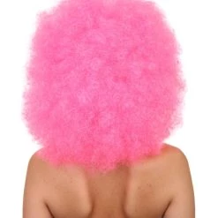 HPO Sweetie Pink Bubble Afro Clown Womens Wig | Sexy Cosplay Party Halloween Wig | Premium Breathable Capless Cap Women's 12 HPO Sweetie Pink Bubble Afro Clown Womens Wig | Sexy Cosplay Party Halloween Wig | Premium Breathable Capless Cap Women's