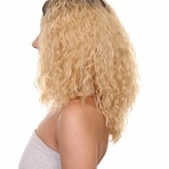 HPO Womens TV Movie Celebrity Wig | Blonde Wigs | Premium Breathable Capless Cap