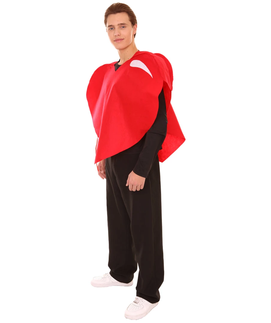 HPO Adult Men's Valentine's Day Heart Costume | Red And Black Cosplay Costume 2 HPO Adult Men's Valentine's Day Heart Costume | Red And Black Cosplay Costume