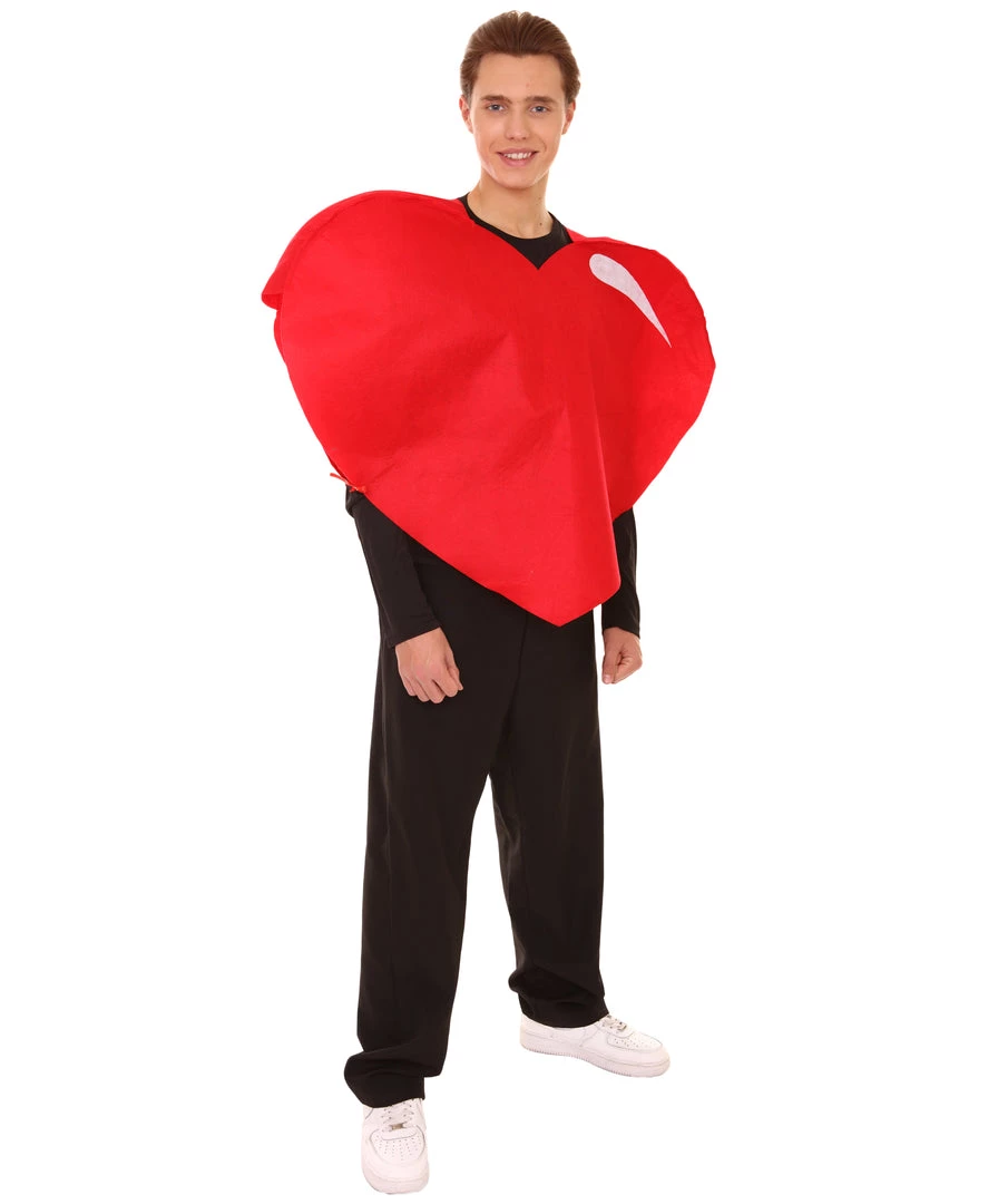 HPO Adult Men's Valentine's Day Heart Costume | Red And Black Cosplay Costume 4 HPO Adult Men's Valentine's Day Heart Costume | Red And Black Cosplay Costume