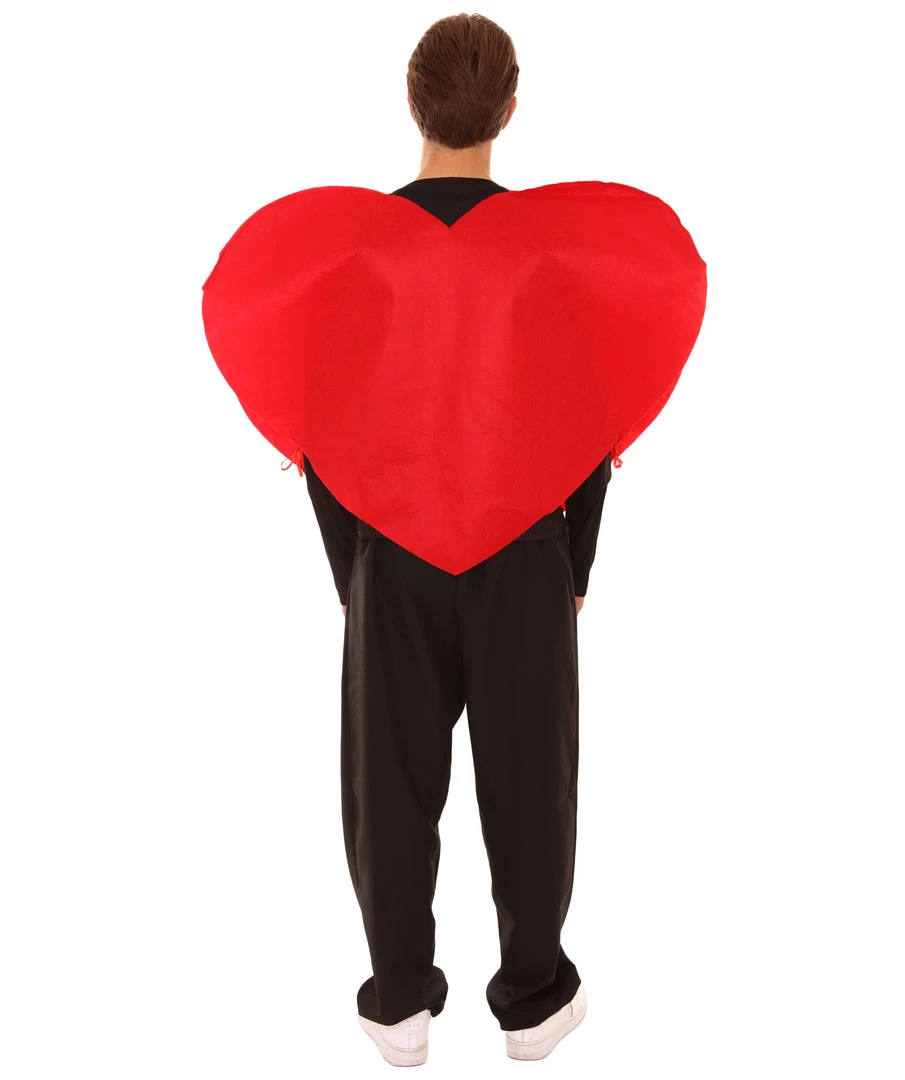 HPO Adult Men's Valentine's Day Heart Costume | Red And Black Cosplay Costume 3 HPO Adult Men's Valentine's Day Heart Costume | Red And Black Cosplay Costume