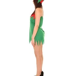 HPO Adult Women's Christmas Elf Fancy Dress Holiday Costume | Blue Cosplay Costume