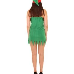 HPO Adult Women's Christmas Elf Fancy Dress Holiday Costume | Blue Cosplay Costume