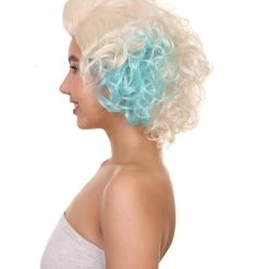 HPO Women's Multi Color Curly Short Bob Wig | Premium Breathable Capless Cap