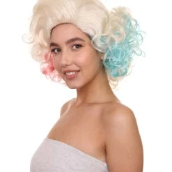 HPO Women's Multi Color Curly Short Bob Wig | Premium Breathable Capless Cap