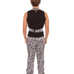 HPO Adult Men's 80s Rockstar Costume | Black & White Cosplay Costume