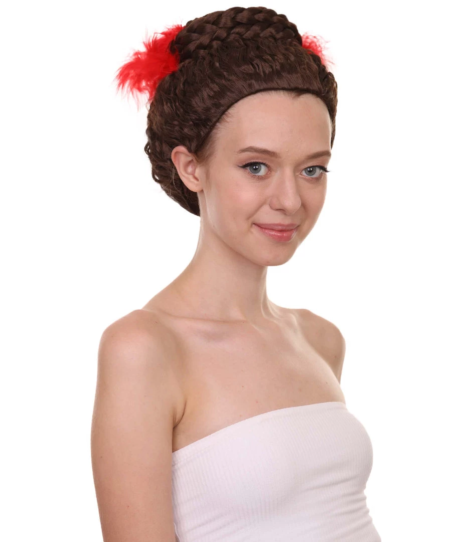 HPO Women Curly Top Bun With Red Lace Wig Dark Brown | Premium Breathable Capless Cap 6 HPO Women Curly Top Bun With Red Lace Wig Dark Brown | Premium Breathable Capless Cap