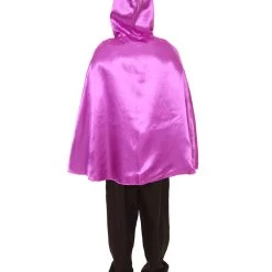 HPO Adult Women's Reversible Hooded Short Cape Costume | Multiple Color Option Halloween Costume