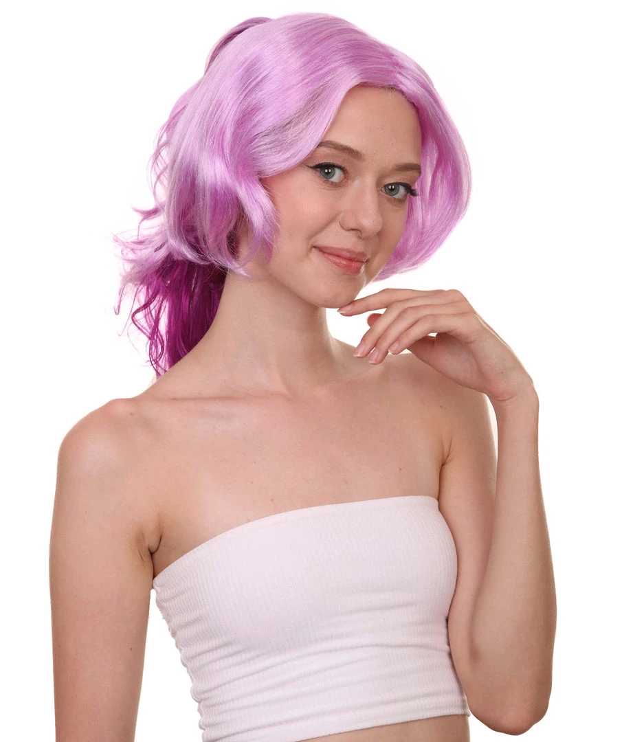 HPO Womens Game Dark Wig | Purple Anime Cosplay Wigs | Premium Breathable Capless Cap 6 HPO Womens Game Dark Wig | Purple Anime Cosplay Wigs | Premium Breathable Capless Cap