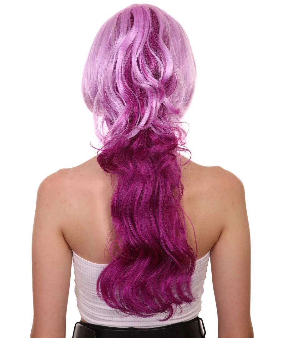 HPO Womens Game Dark Wig | Purple Anime Cosplay Wigs | Premium Breathable Capless Cap 4 HPO Womens Game Dark Wig | Purple Anime Cosplay Wigs | Premium Breathable Capless Cap