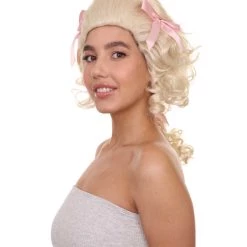 HPO Women's Womens French Colonial Marie Antoinette Wig | Blonde Historical Wigs | Premium Breathable Capless Cap
