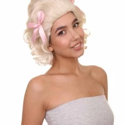 HPO Women's Womens French Colonial Marie Antoinette Wig | Blonde Historical Wigs | Premium Breathable Capless Cap 14 HPO Women's Womens French Colonial Marie Antoinette Wig | Blonde Historical Wigs | Premium Breathable Capless Cap