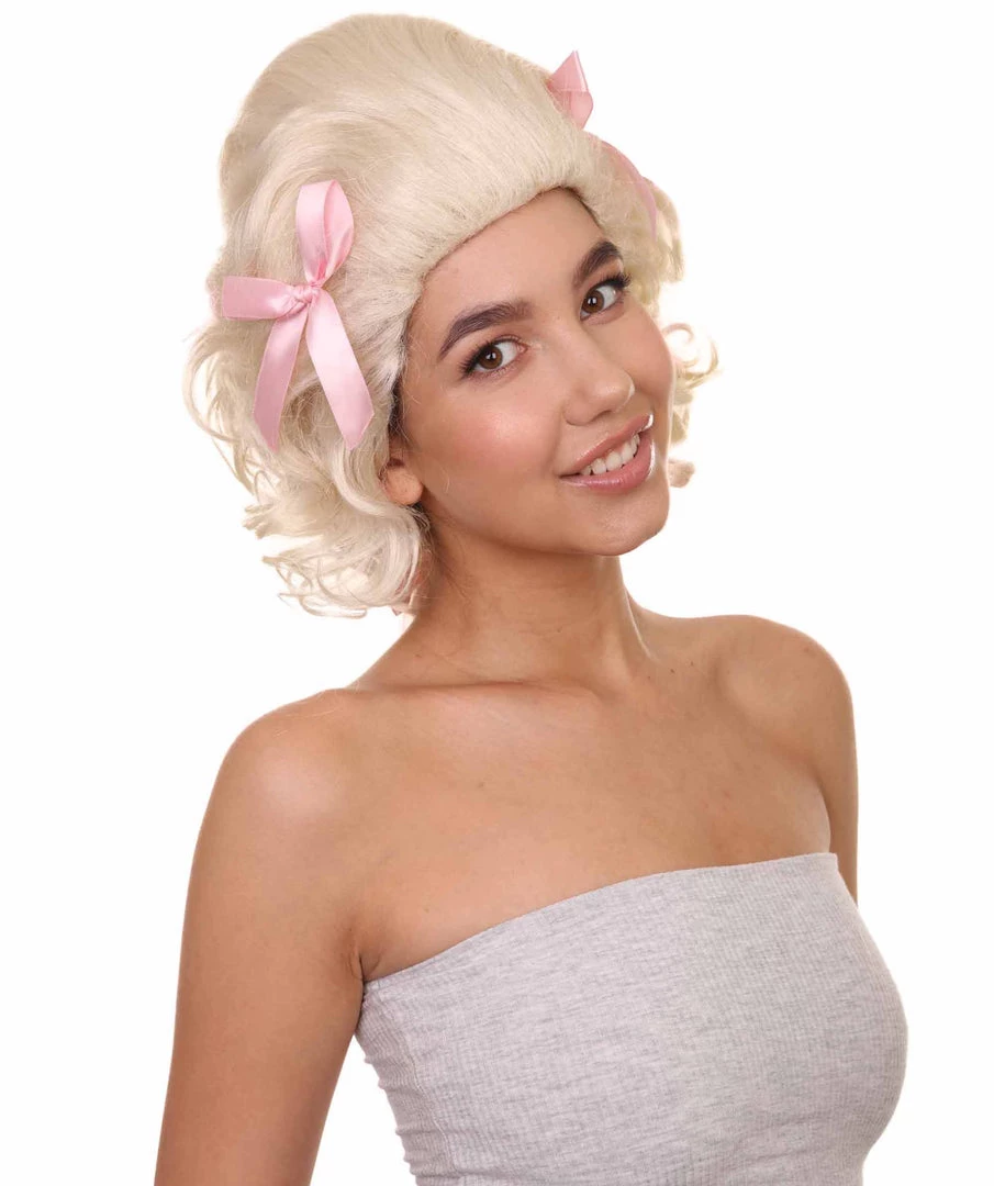 HPO Women's Womens French Colonial Marie Antoinette Wig | Blonde Historical Wigs | Premium Breathable Capless Cap 6 HPO Women's Womens French Colonial Marie Antoinette Wig | Blonde Historical Wigs | Premium Breathable Capless Cap