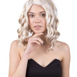 BC Wavy Introverted Bob | Women's Blonde Color Wavy Shoulder Length Trendy Introverted Bob Wig